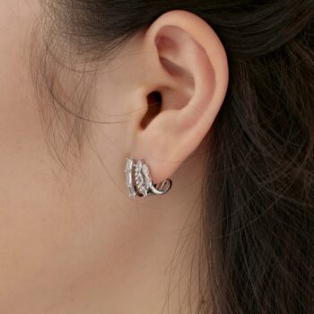 zircon earrings - View 1