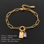 Womens Fashionable Rhinestone Letter Combination Bracelet Jewelry - View 1