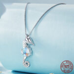 Sterling Silver Starfish And Seahorse Ring And Necklace Jewelry - View 1