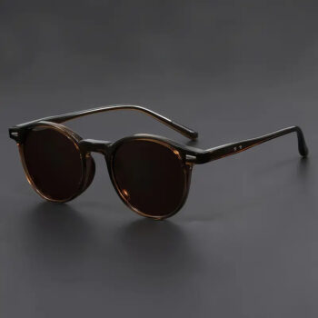 Vintage Round Mens Sunglasses Set Womens Eyewear - View 2