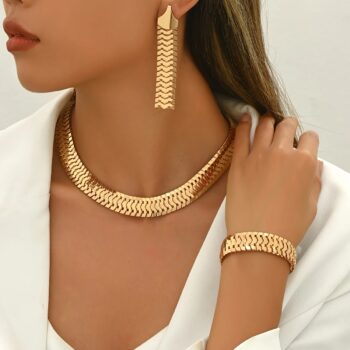 earring Wheat Ear Bracelet Necklace Earring Set