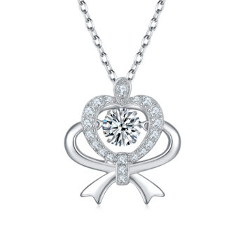 Set With Top-quality Moissanite, This Luxurious And Fashionable Light Luxury Trend Jewelry Necklace Pendant Is Made Of S925 S