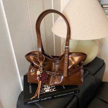 Womens Premium Textured Oil-waxed Leather Bag - View 1