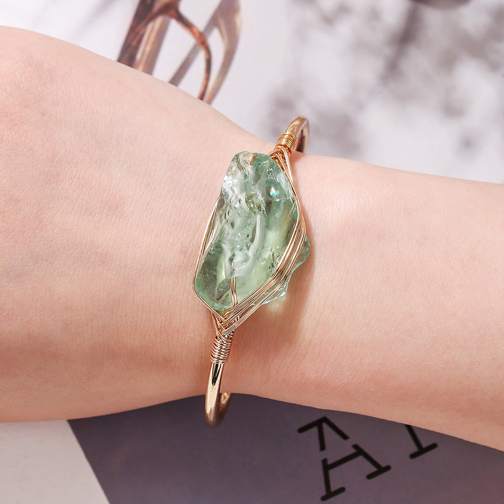 d4ad6d42-da73-4f22-8da4-7f9fd064ea16 Womens Natural Crystal Bracelet Freeform Tumbled-stone Bracelet - View 3