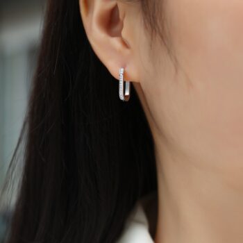 silver earrings - View 2