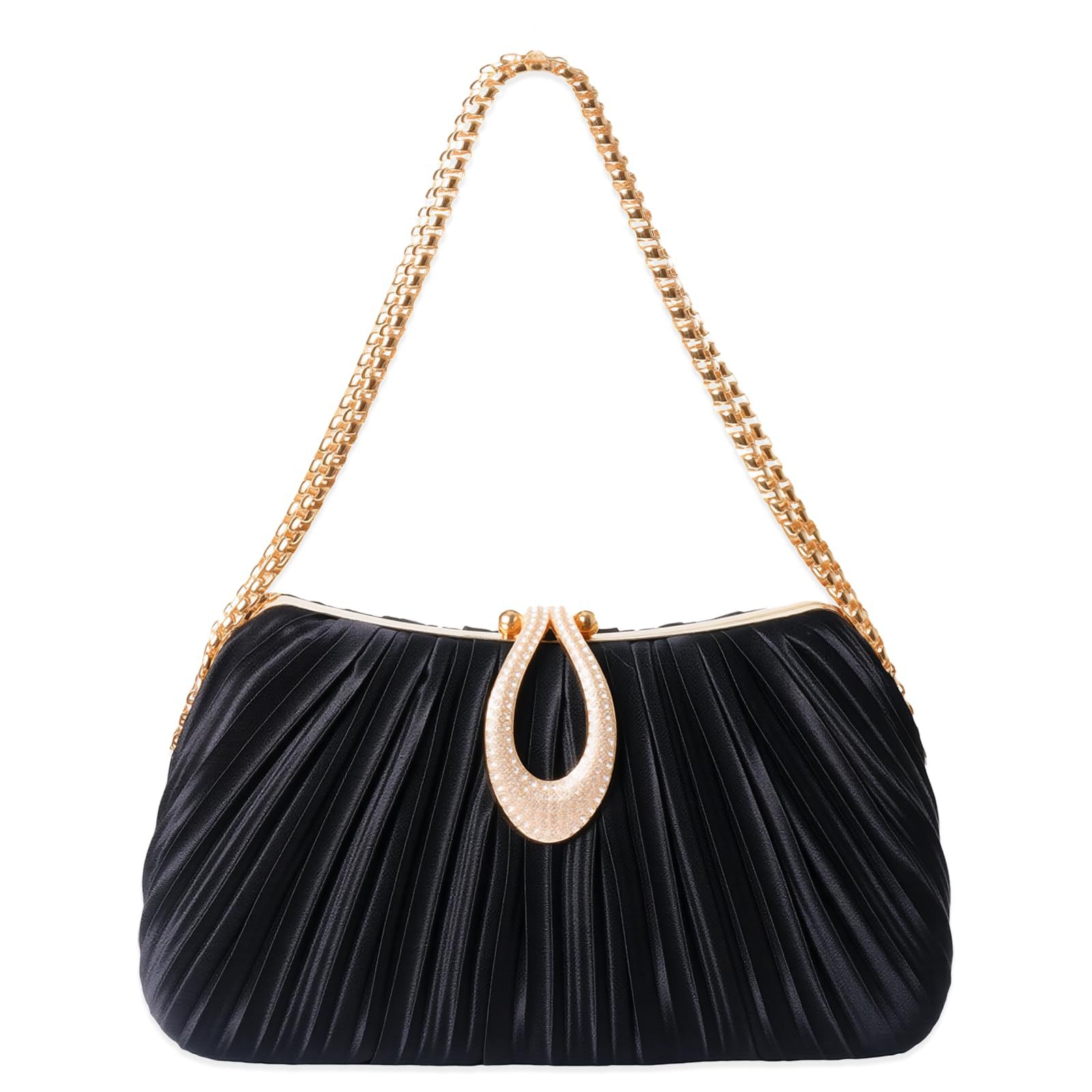 d51b8449-1aad-46af-b804-3f6048dae9b0 2025 New Satin Pleated Evening Bag For Women - View 3