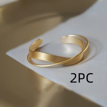 Geometric Cross Bangle Bracelet - View 2