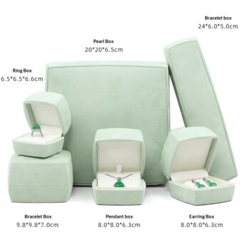 Womens Velvet Jewelry Box Ring Pendant Bracelet Necklace And Pearl Jewelry