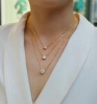 3-carat High-quality Morganite Gemstone-laden Luxurious And Fashionable Minimalist Trend Jewelry Silver Pendant Necklace With