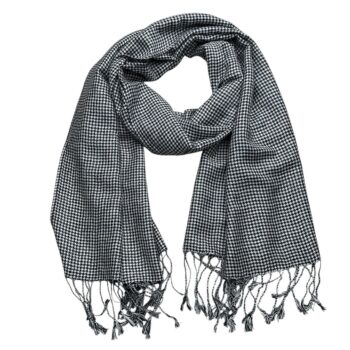 2pcs Modern Edge With Classic Colors Black White Graphic Jacquard Scarf ,Luxe Look For Evening Wear,Scarf,vacation,daily Life