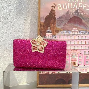 Flower-filled Diamond Social Evening Single Shoulder Crossbody Bag - View 1