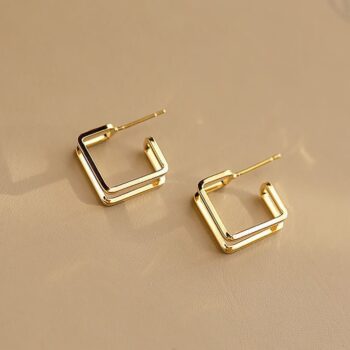 earrings Geometric Square Hoop Earrings With An Instagrammable, Cool, Minimalist Design