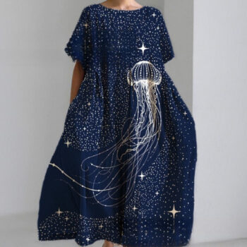 Springsummer Stylish Loose-fitting Casual Short-sleeve Dress - Main product image