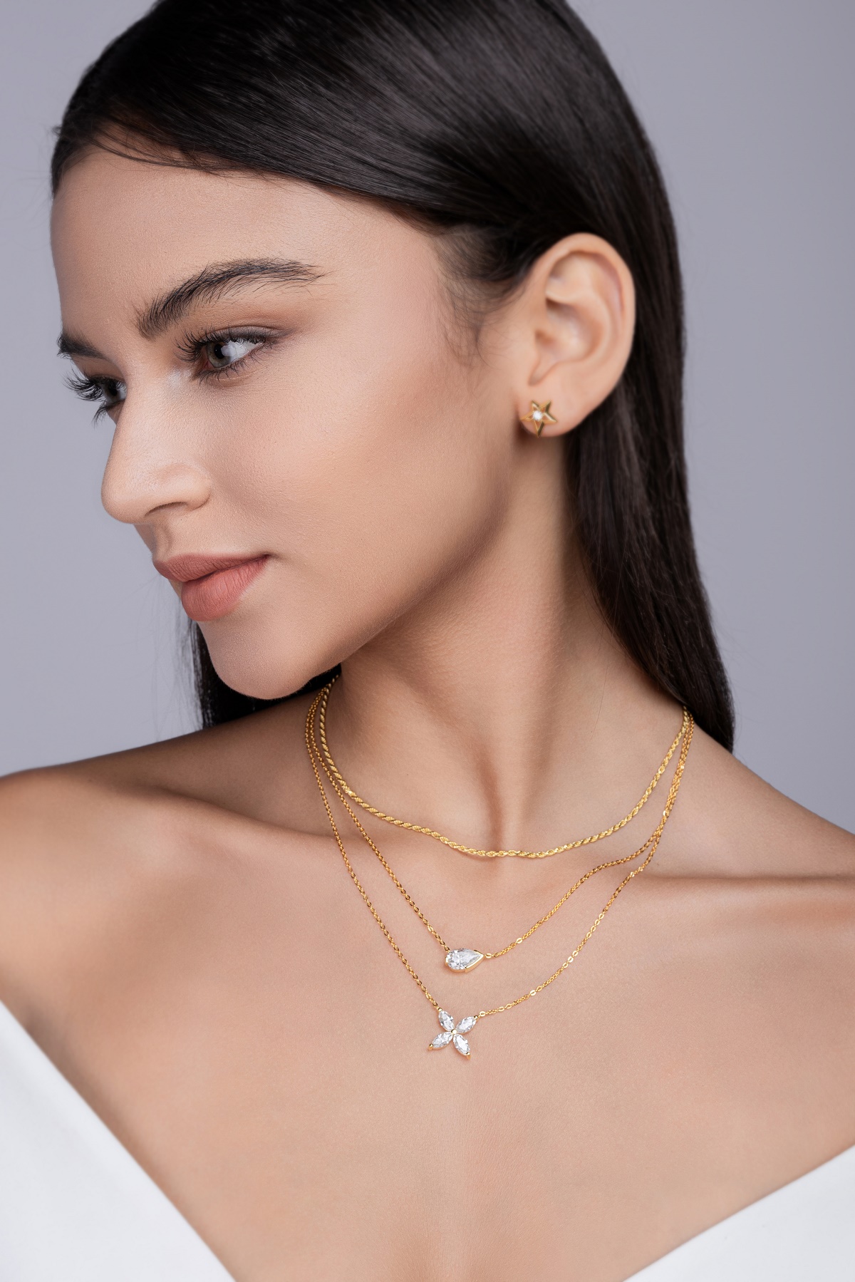 db4771a5-15c4-47c6-9eaf-7967a8a8268c Pear-shaped Inlay Of Top-quality Moissanite, Luxurious And Fashionable, Minimalist Trend Jewelry, Silver Pendant Necklace, Co