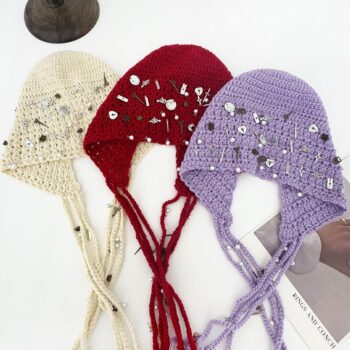 Hand-knitted Vintage-style Knit Cap