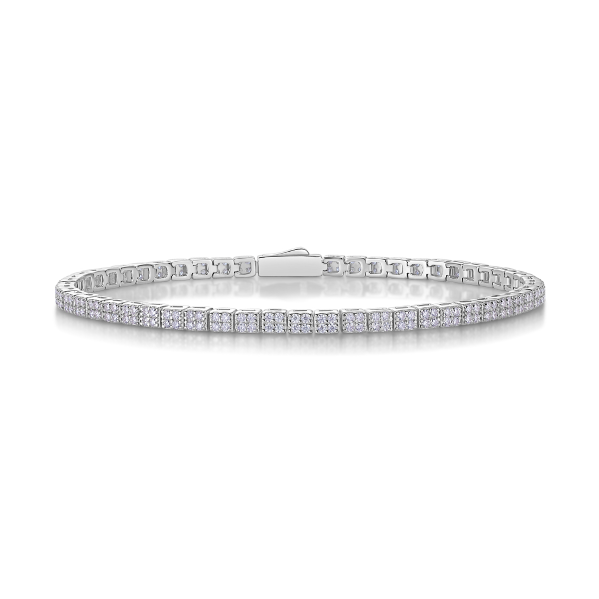 dbd12b2f-a152-4411-b0fc-7d7a07f06a9f Piano Poet - A Fashionable And Light Luxury Jewelry Silver Bracelet Set With Top-quality Moissanite, S925 Silver-plated Plati