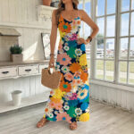 women dress Womens Fashion Long Floral Slip Dress