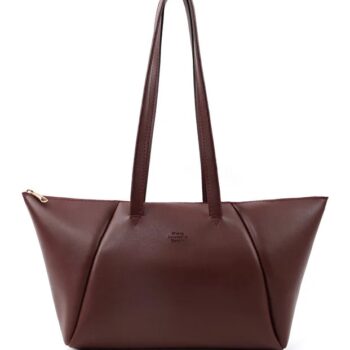 Brown Faux Leather Single Compartment Zipper Hand Shoulder Crossbody Bag - View 1