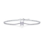 Moon Island Crushed Ice - A Fashionable And Light Luxury Jewelry Silver Bracelet And Bracelet Set With Top-quality Moissanite