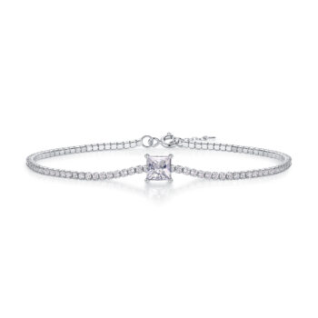 Moon Island Crushed Ice - A Fashionable And Light Luxury Jewelry Silver Bracelet And Bracelet Set With Top-quality Moissanite