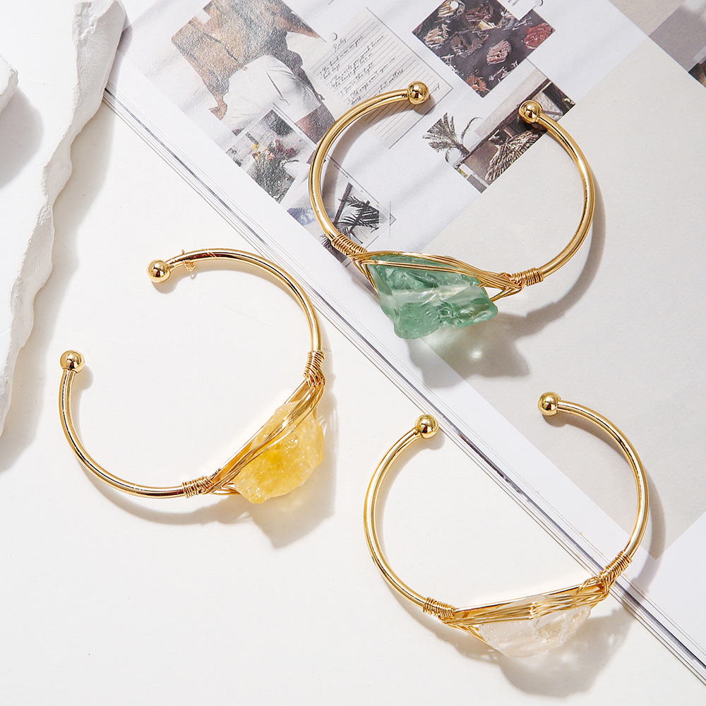 e23812f9-1aec-4341-97bc-7958e521115c crystal bracelet Womens Natural Crystal Bracelet Freeform Tumbled-stone Bracelet