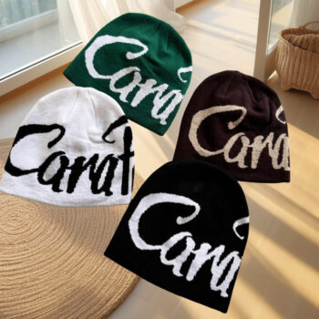 Lettered Knitted Beanie Warm Ear-Protecting Hat For Men - View 2