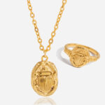 Womens Retro Niche Ladybug Coin Ring - View 1