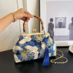 New Chinese Style Retro National Style Embroidered Clutch Bag Red-crowned Crane Handbag - View 1