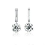 Top-quality Moissanite Luxury And Fashionable Light Luxury Jewelry Silver Stud Earrings S925 Silver Plated Platinum - View 1