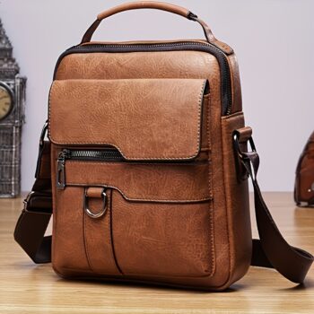 Men's New Shoulder Bag, Crossbody Bag For Men Messenger Bag Handbag, PU Leather Purse Messenger Crossbody Bags Casual New Pro
