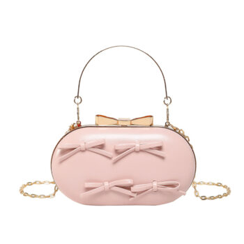 Mini Heart-Shape Plaid Clutch Women's Chain Shoulder Crossbody Bag - View 2