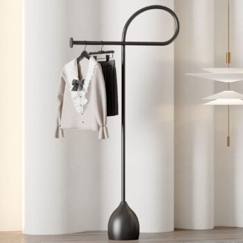 standing coat Light Luxury Floor Standing Coat Rack Entryway Iron Coat And Hat Stand