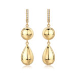 Gourd - Top-quality Moissanite Luxury And Fashionable Light Luxury Jewelry Silver Stud Earrings S925 Silver Electroplated Gol