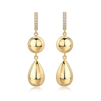 Gourd - Top-quality Moissanite Luxury And Fashionable Light Luxury Jewelry Silver Stud Earrings S925 Silver Electroplated Gol