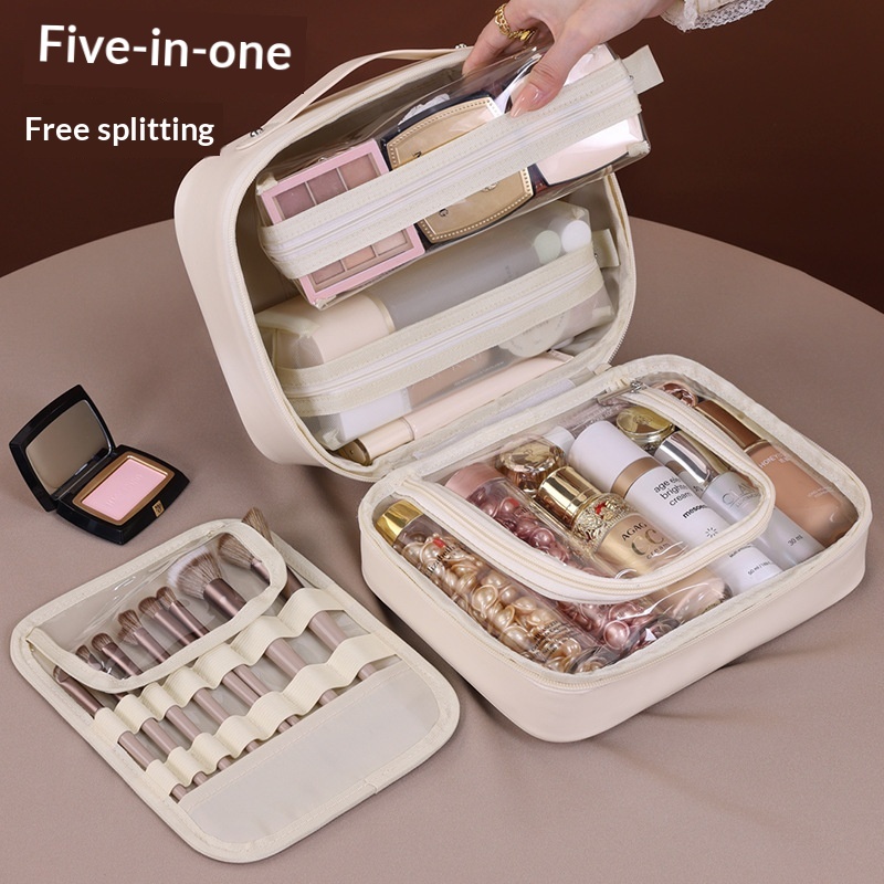 e92b5ce2-f553-443b-a2d0-6fc6bfb812f0_trans 5-in-1 Multi-Functional Partitioned PU Makeup Bag - View 4