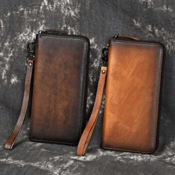 European And American Leather Hand-rub Color Multi-card-slot Clutch Casual Leather Wallet - View 1
