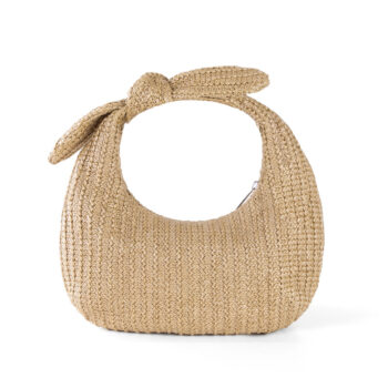 Vacation Style Bow Straw Handbag Clutch - View 1