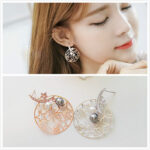 silver earrings - View 1