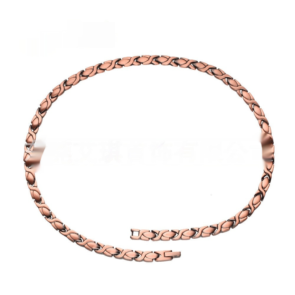 ecbbe10b-561c-413b-adc8-9c79d3af5edd_fine Red Copper Necklace With Pineapple-pattern Magnetized Copper - View 1