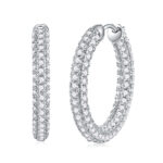 silver earrings - View 1