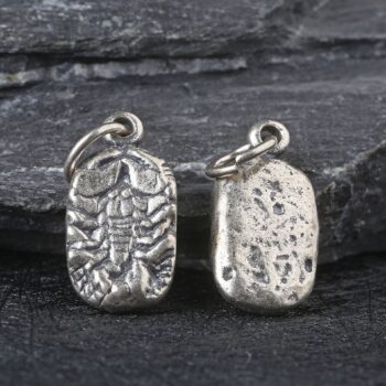 S925 Silver Solid Padmasambhava Iron Scorpion Nine-Footed Pendant Charm - View 1