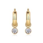 Round Shadow - Luxurious And Fashionable Light Luxury Jewelry Stud Earrings Set With Top-quality Moissanite, S925 Silver Plat