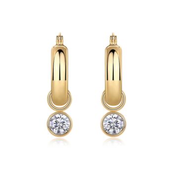 Round Shadow - Luxurious And Fashionable Light Luxury Jewelry Stud Earrings Set With Top-quality Moissanite, S925 Silver Plat