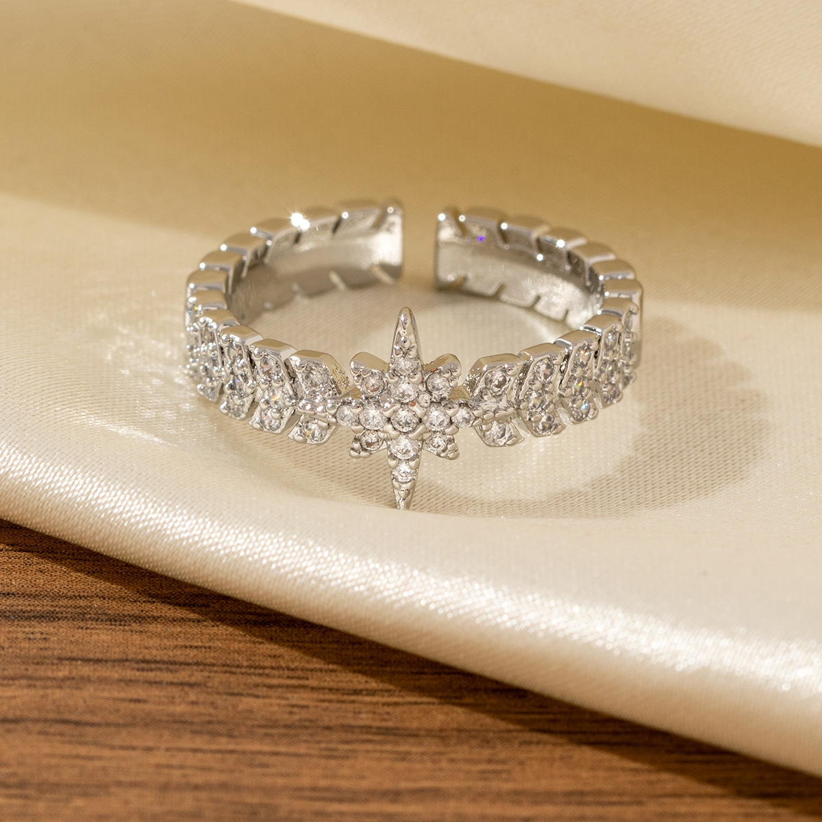 ed75ab49-58f7-4a44-9584-82554df7442b Elegant, Adjustable Symmetrical Ring For Women - View 3