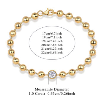 silver bracelet 1-carat Luxury And Fashionable Light Luxury Trend Jewelry Silver Bracelet Set With Top-quality Moissanite, S9