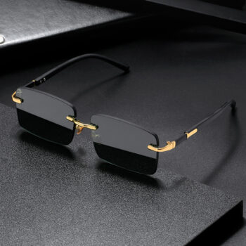 rimless crystal sunglasses - View 1
