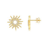 Top-quality Moissanite Luxury And Fashionable Light Luxury Jewelry Silver Stud Earrings S925 Silver Electroplated Gold - View