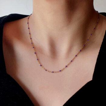 Colored Drip Glaze Beanie Necklace For Women Light Luxury Minority - View 2