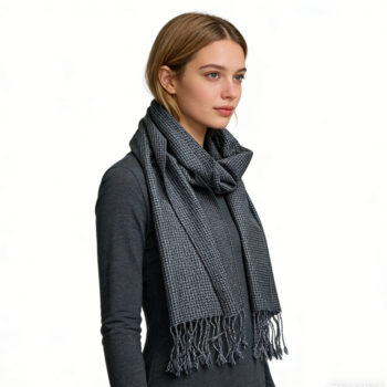 2pcs grey textured 2pcs Grey Textured Minimalist Tone-on-tone Jacquard Scarf ,Luxe Look For Evening Wear,Scarf,vacation,daily