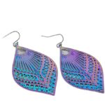 pendant Retro, Exaggerated-style European And American Colorful Hollow-out Flower And Leaf Pendant